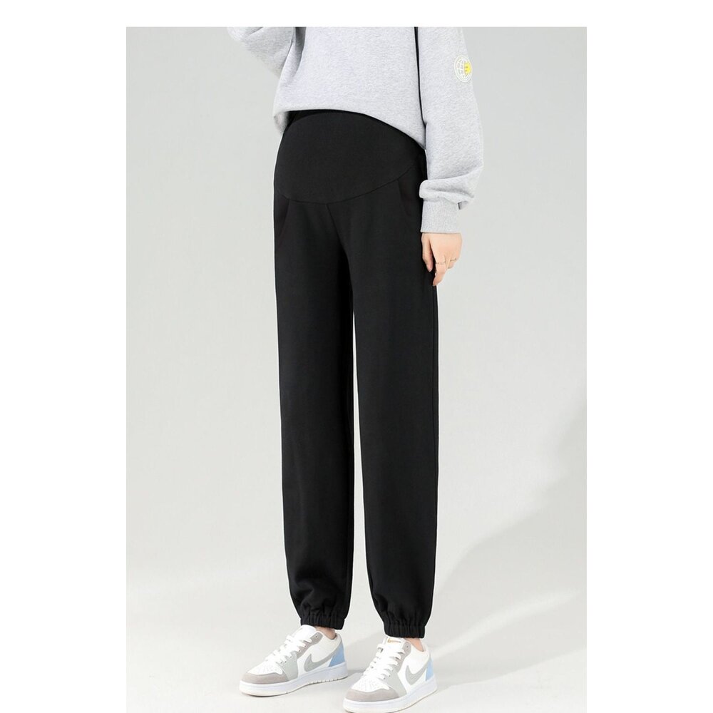 【P2010】 春秋 束口褲 孕婦長褲 運動褲 休閒褲 哈倫褲 托腹褲 縮口褲 孕婦褲 M-XXL-圖片-9