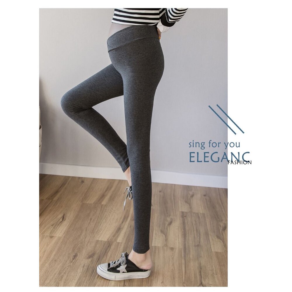 【P3002】 秋冬 加厚 磨毛  交叉 低腰 托腹褲 低腰 彈力 內搭褲 孕婦褲 孕婦裝-圖片-9