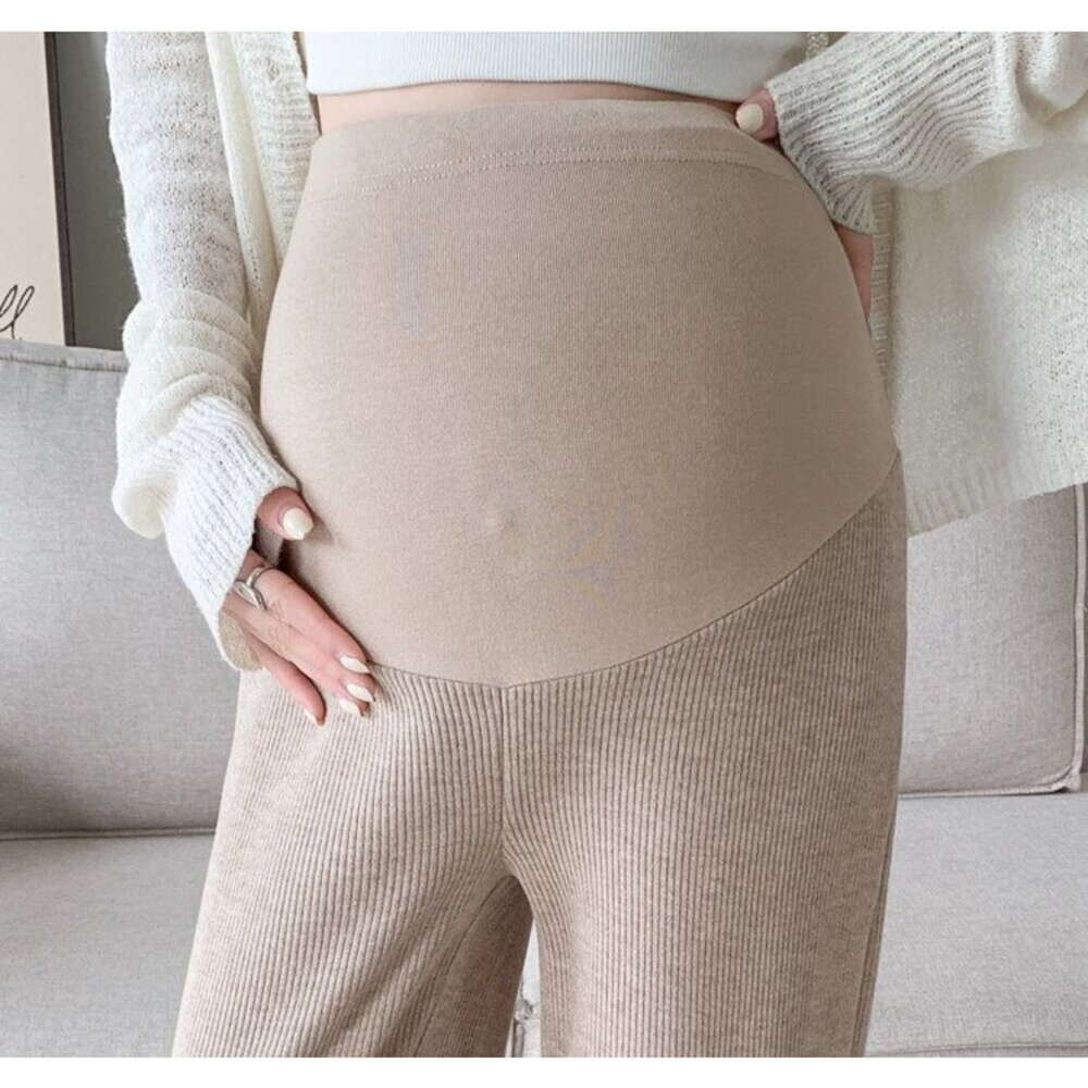 【P3198】 冬日 孕婦 保暖 仿羊絨 托腹褲 寬褲 闊腿褲 寬褲 保暖 孕婦長褲 孕婦褲 高腰-圖片-8