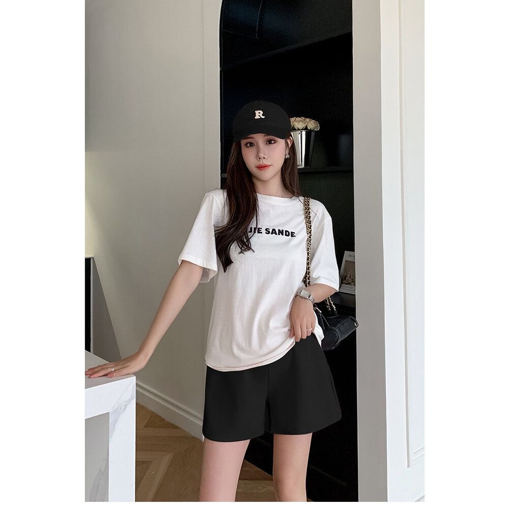 【P9257】 夏日 韓系 彈力棉質 托腹短褲 純色 高腰 托腹褲 孕婦短褲 孕婦裝 孕婦褲 孕婦-圖片-7