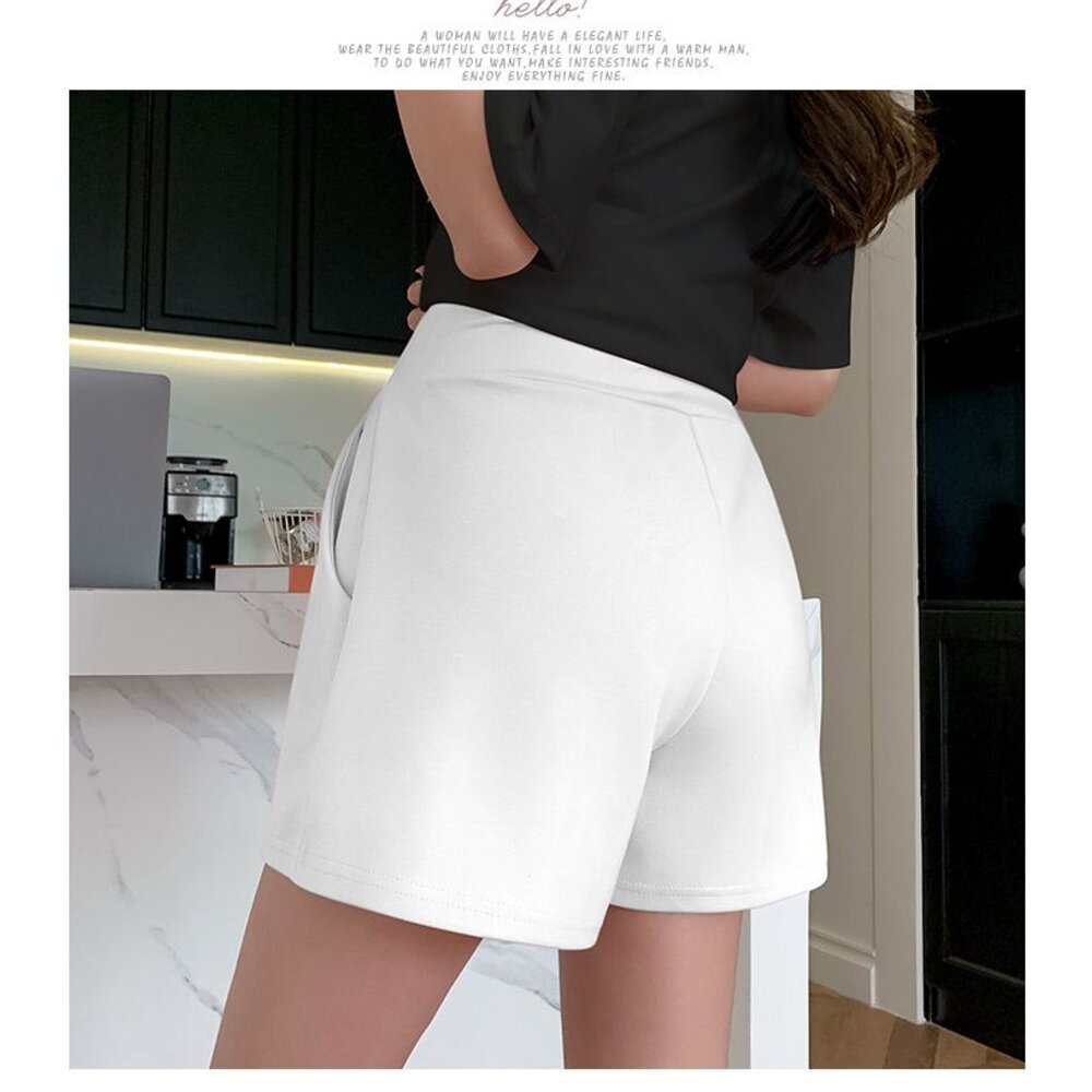 【P9257】 夏日 韓系 彈力棉質 托腹短褲 純色 高腰 托腹褲 孕婦短褲 孕婦裝 孕婦褲 孕婦-圖片-8