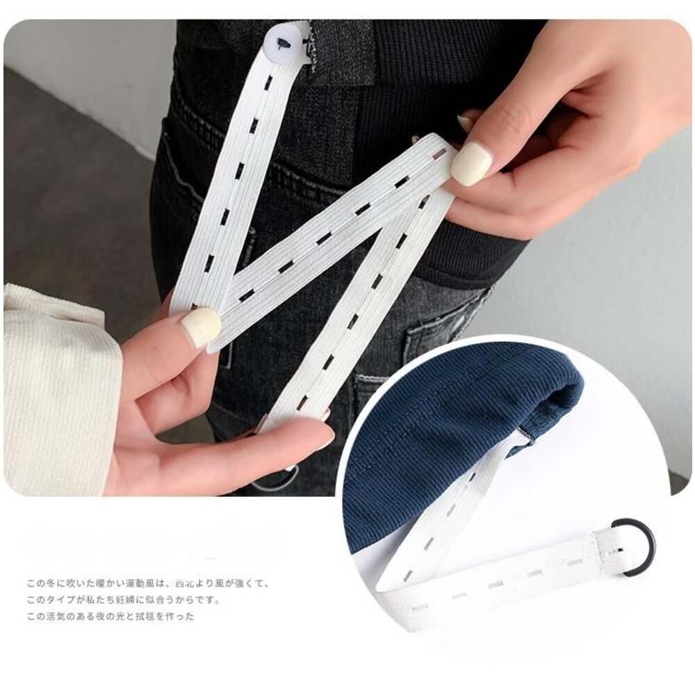 【P9288】 秋冬 孕婦 牛仔褲 烟管褲 孕婦 高腰 托腹褲 寬鬆 孕婦牛仔褲 九分褲 韓系 實拍-圖片-3