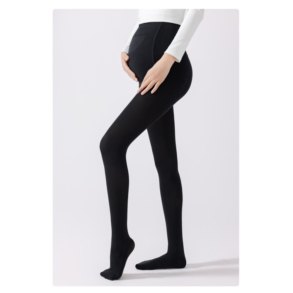 【T0366CH】 二件組 春秋 優惠限定 孕婦褲襪 超彈性 孕婦褲襪 萊卡天鵝絨 褲襪 立體托腹 九分褲 孕婦裝 10-圖片-4