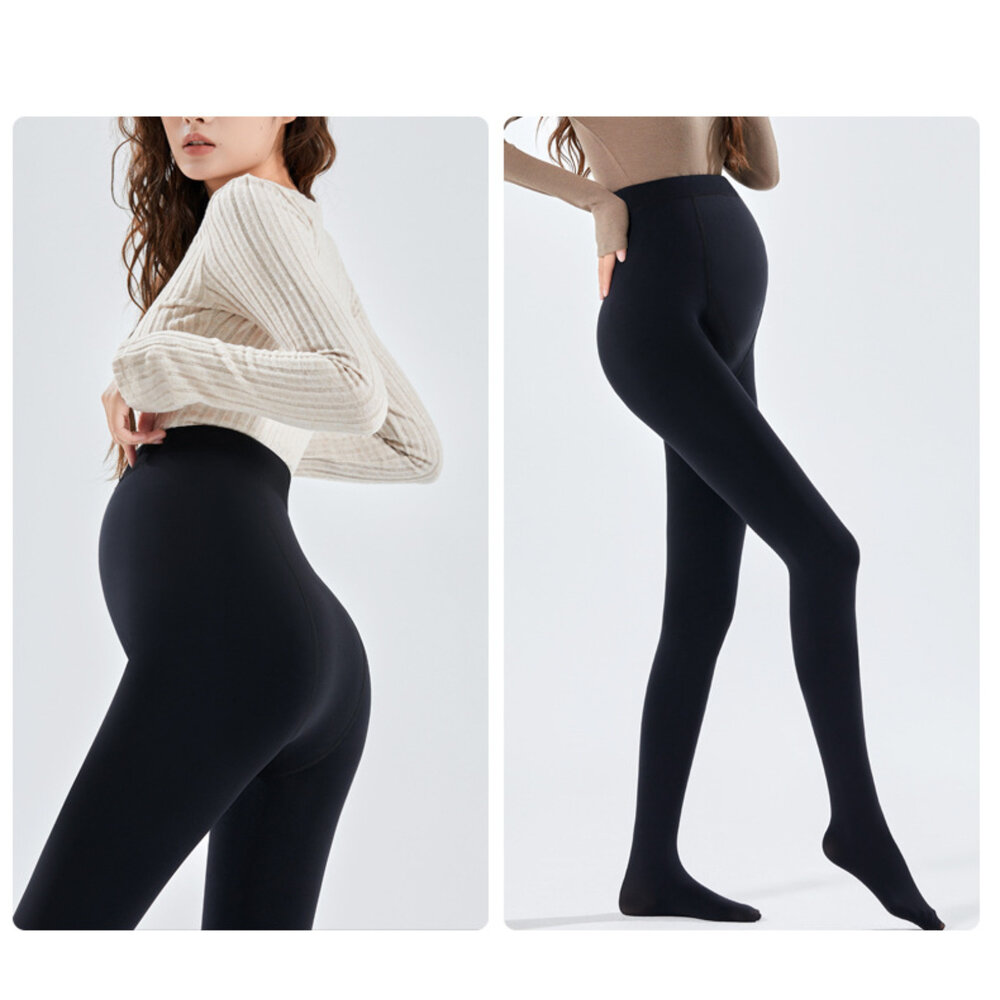 【T299MIT】二件組 春秋 全長包腳/九分 孕婦褲襪 台灣製 多加一片大尺碼 內搭保暖褲襪 孕婦豐滿體型-圖片-5