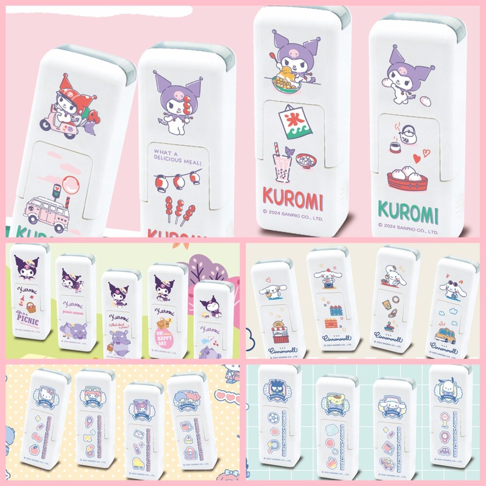 001843-01-s-820 三麗鷗 kitty 50週年 新力牌 迪士尼 拉拉熊 翻轉章 回墨 印章 會計章 姓名章 工作章 護士章