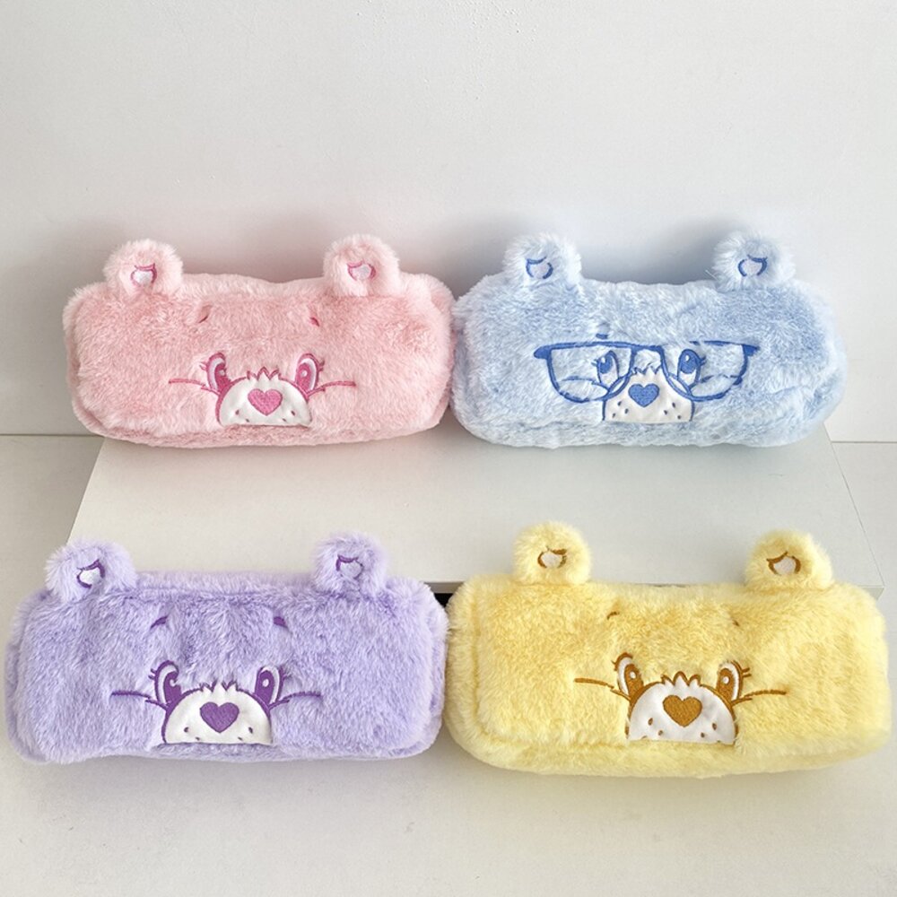 25282745217-愛心熊 carebears 彩虹熊 筆袋 文具袋 隨身 鉛筆袋 筆袋 造型筆袋 絨毛筆袋 鉛筆盒 筆袋 造型筆袋 文具