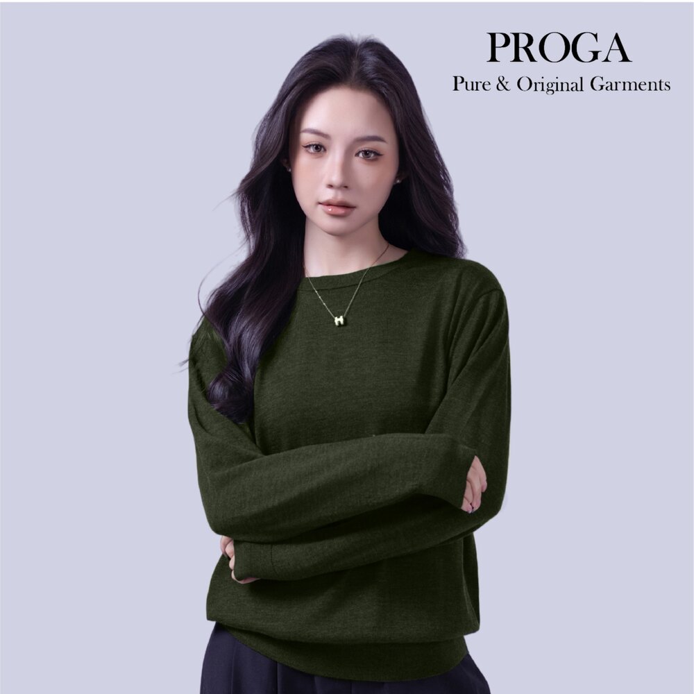 PG25042 100%純美麗諾羊毛 圓領針織長袖日系毛衣男款女著 16針細柔款(4色) 透氣保暖 抗菌防臭-圖片-6
