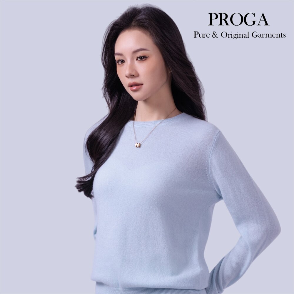 PRG25021 100%純Cashmere喀什米爾 圓領針織長袖毛衣女 標準款(8色)極致保暖 柔軟親膚 奢華享受-圖片-3