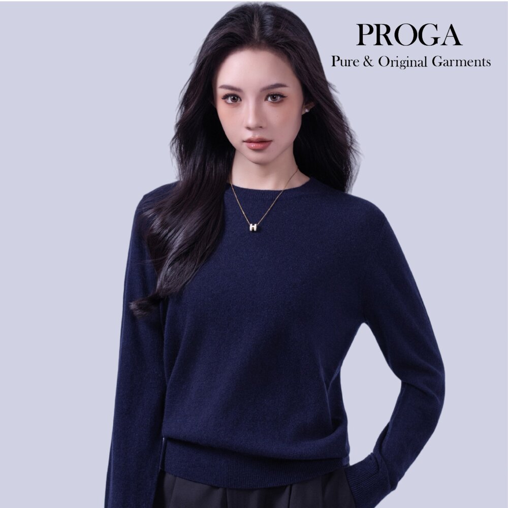 PRG25021 100%純Cashmere喀什米爾 圓領針織長袖毛衣女 標準款(8色)極致保暖 柔軟親膚 奢華享受-圖片-5