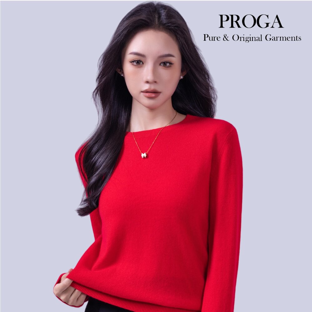 PRG25021 100%純Cashmere喀什米爾 圓領針織長袖毛衣女 標準款(8色)極致保暖 柔軟親膚 奢華享受-圖片-7