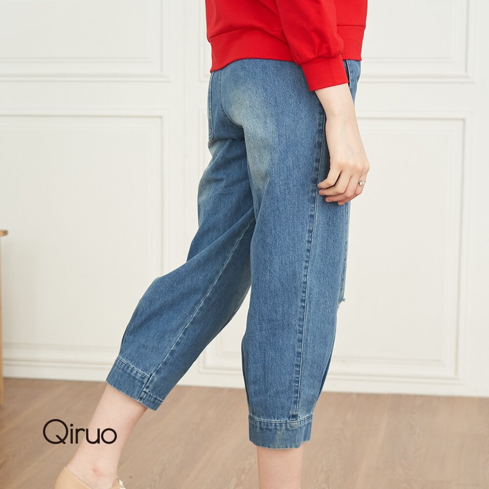 02362072C50-秋冬專櫃牛仔褲2072C藍色刷白