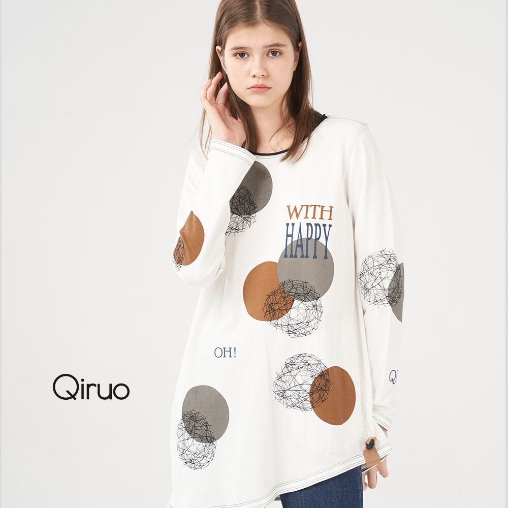 秋冬專櫃白色上衣2298A 長版遮臀 封面照片