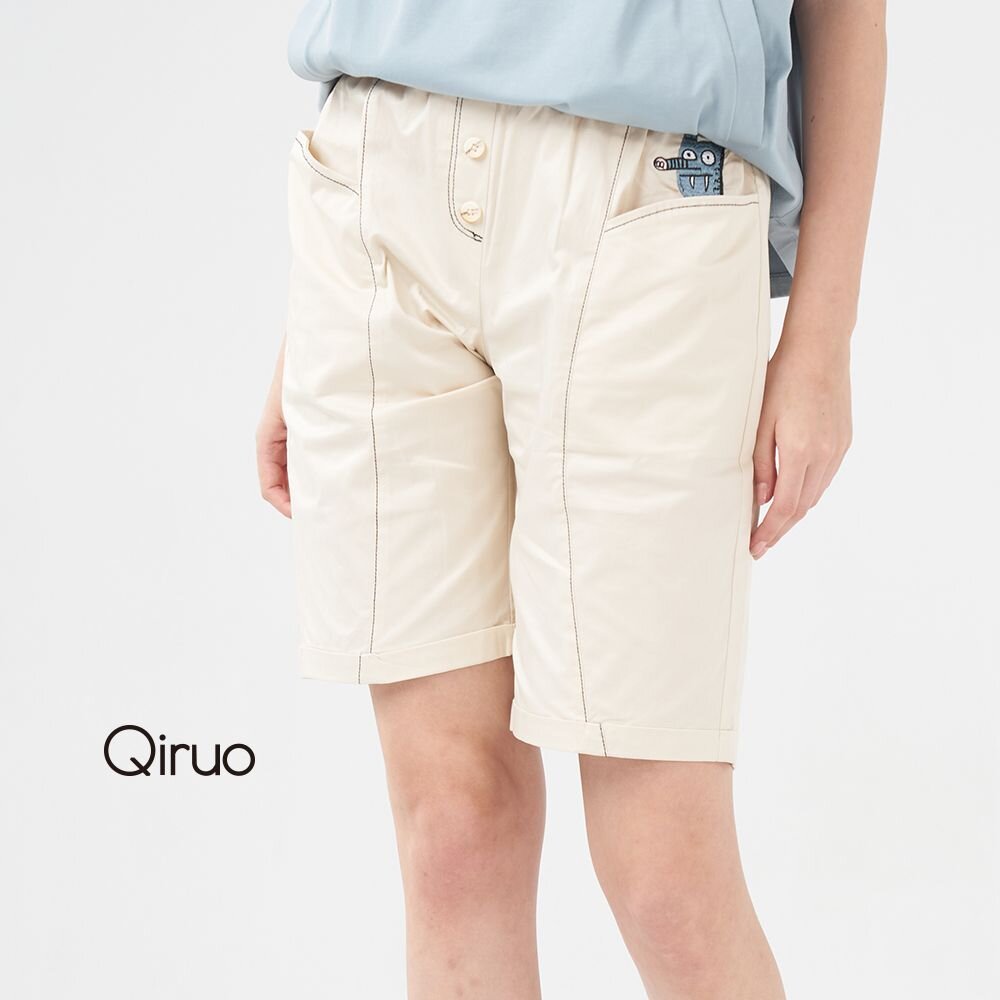 春夏專櫃米色休閒短褲1236C 休閒旅遊必備 封面照片