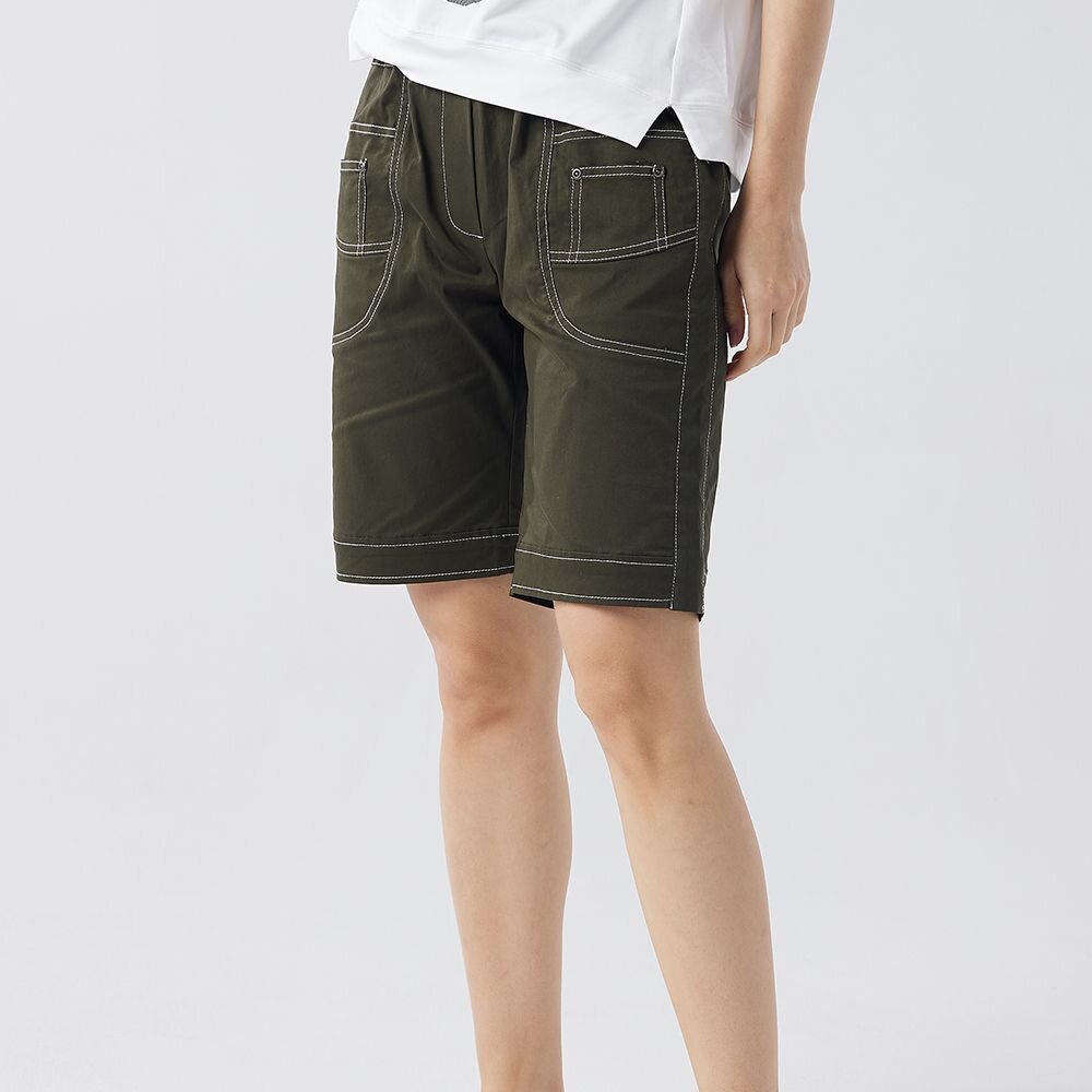 12363020C70-春夏專櫃橄欖綠短褲3020C 休閒褲