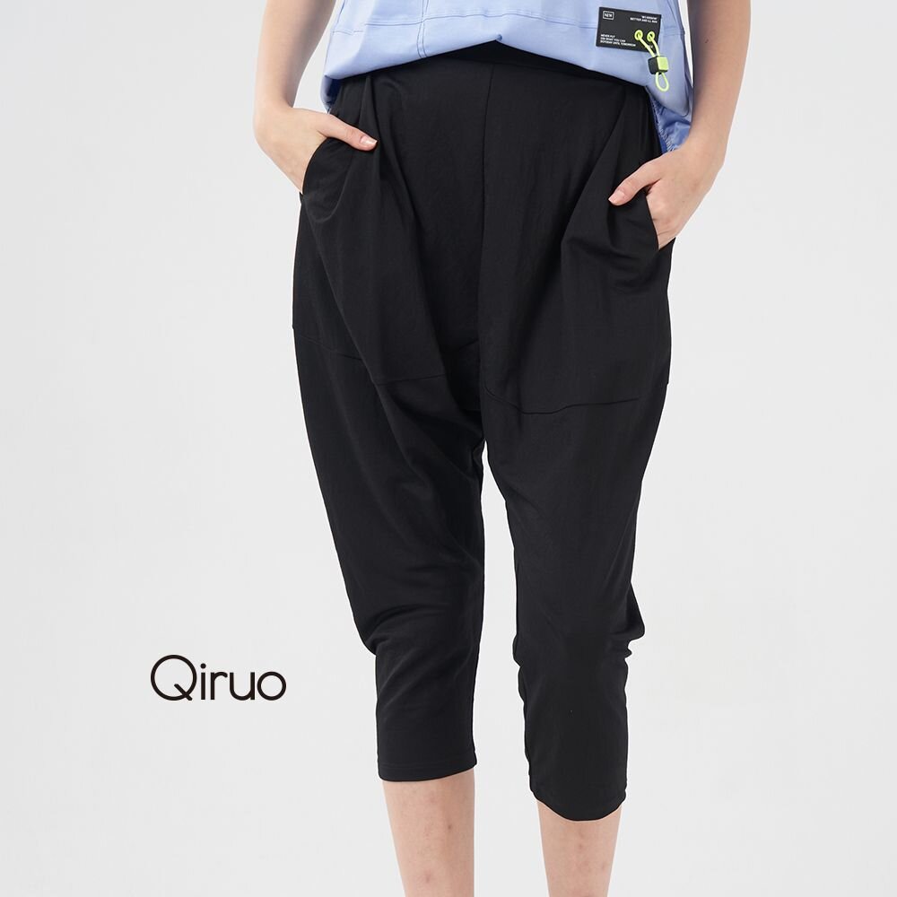 春夏專櫃黑色七分休閒褲3035C輕柔透氣涼感休閒 封面照片