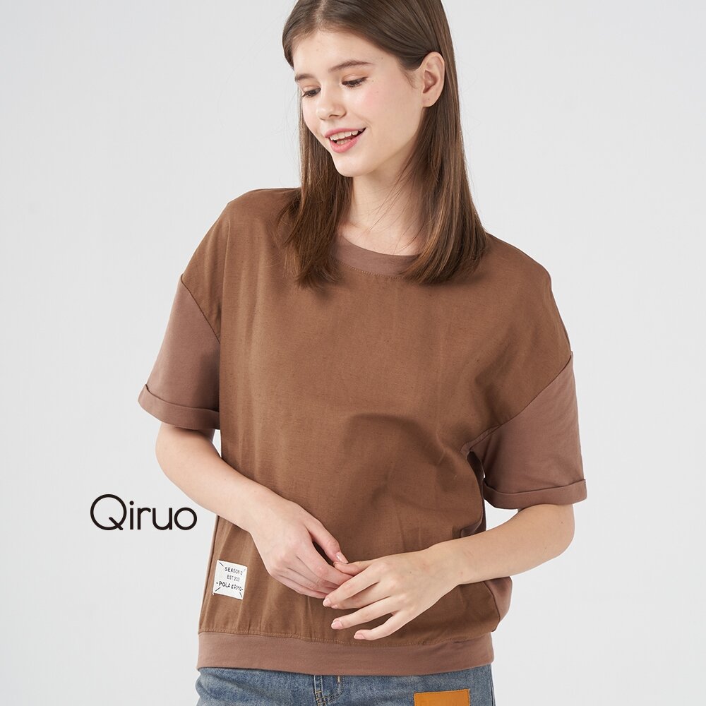春夏專櫃咖啡色上衣1212A  造型棉T休閒款 封面照片