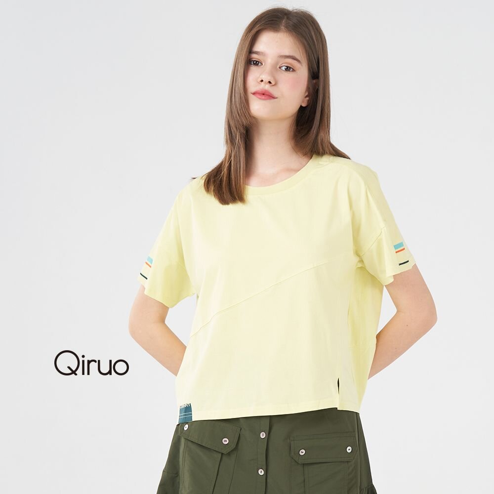 12388242A30-春夏專櫃粉黃棉上衣8242A 日系雅致