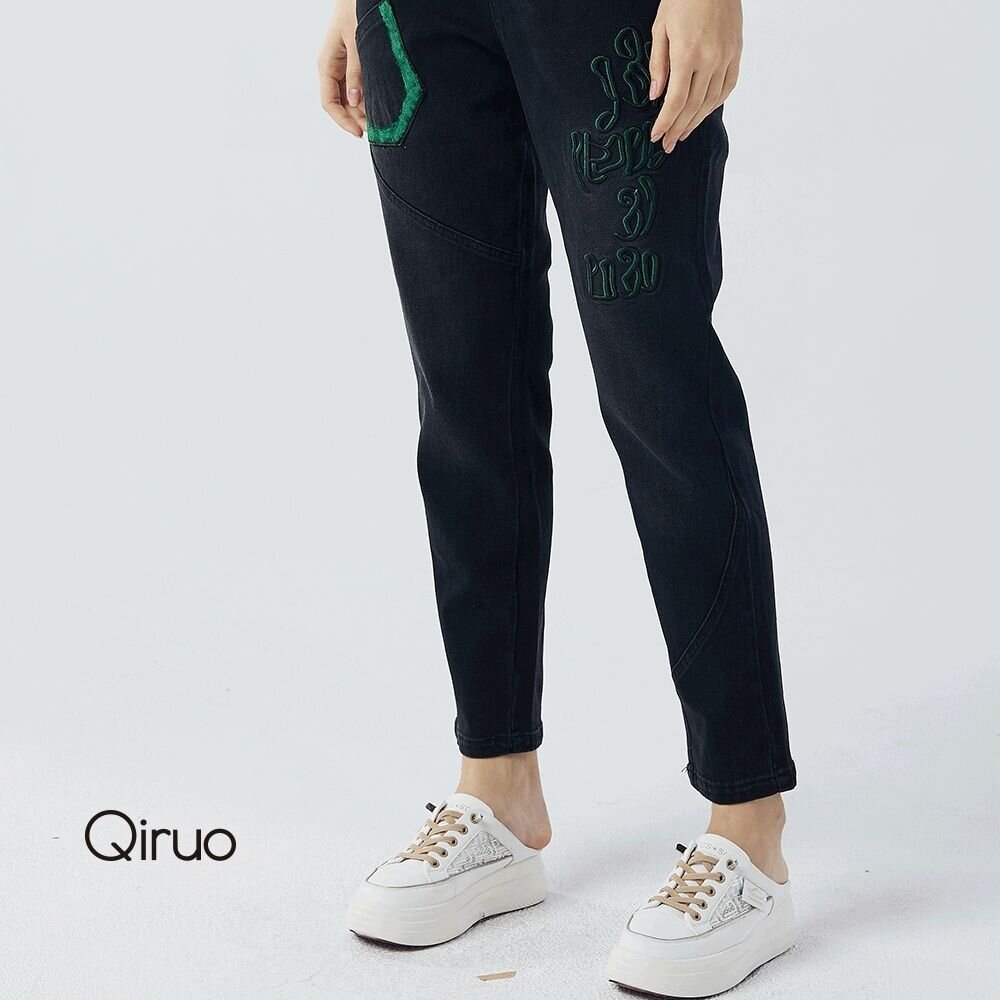 秋冬專櫃黑色牛仔褲3220C 造型九分褲 封面照片