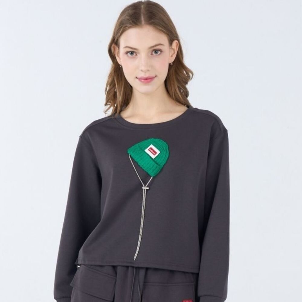 22371806A20-秋冬深灰長袖上衣1806A休閒  可配搭