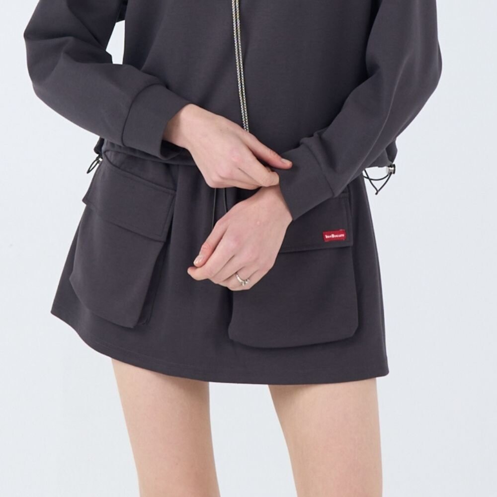 22371806B20-秋冬深灰超短裙1806B休閒  可配搭