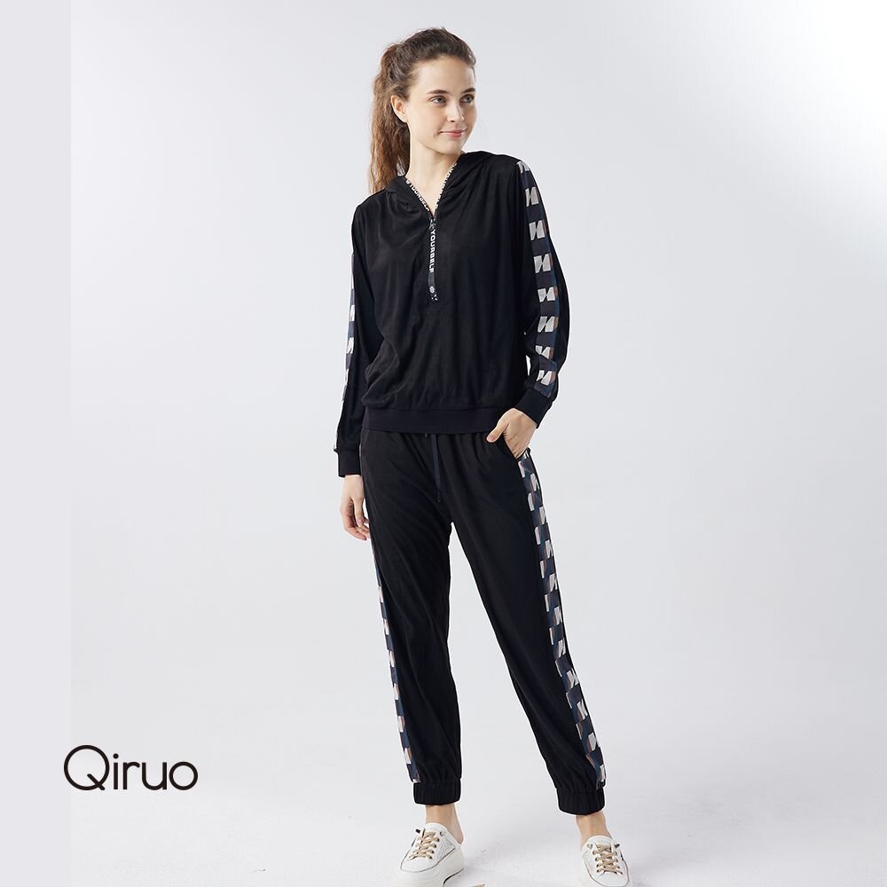 秋冬黑長袖休閒套裝6001G休閒上衣+長褲 休閒褲裝 封面照片