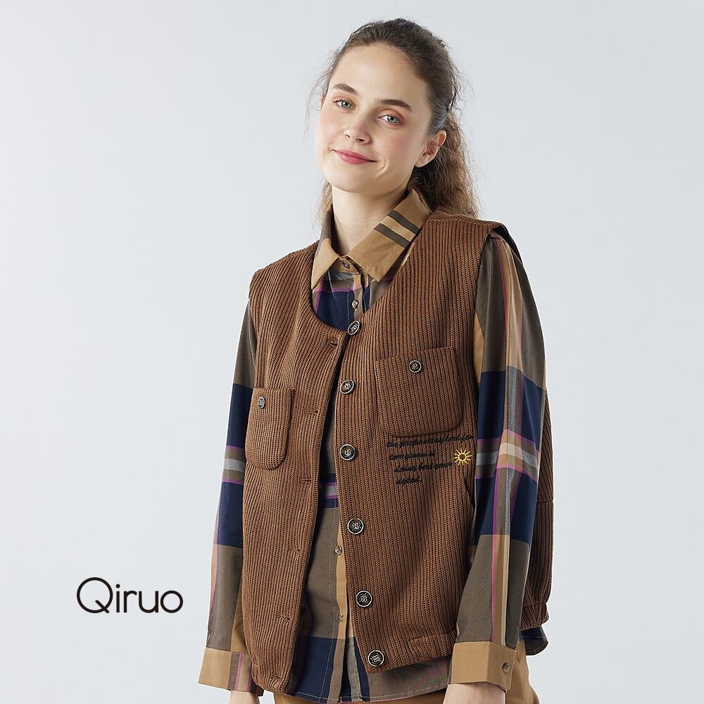 秋冬專櫃咖啡色背心6221D時尚小口袋 封面照片