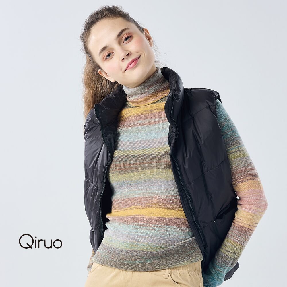 保暖立領羽絨背心0016D 黑色-拉鍊式 封面照片