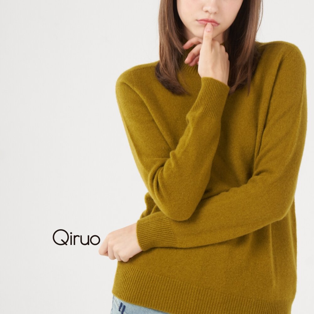 專櫃芥末色小羊毛上衣 2009A-75素面立領造型長袖 封面照片