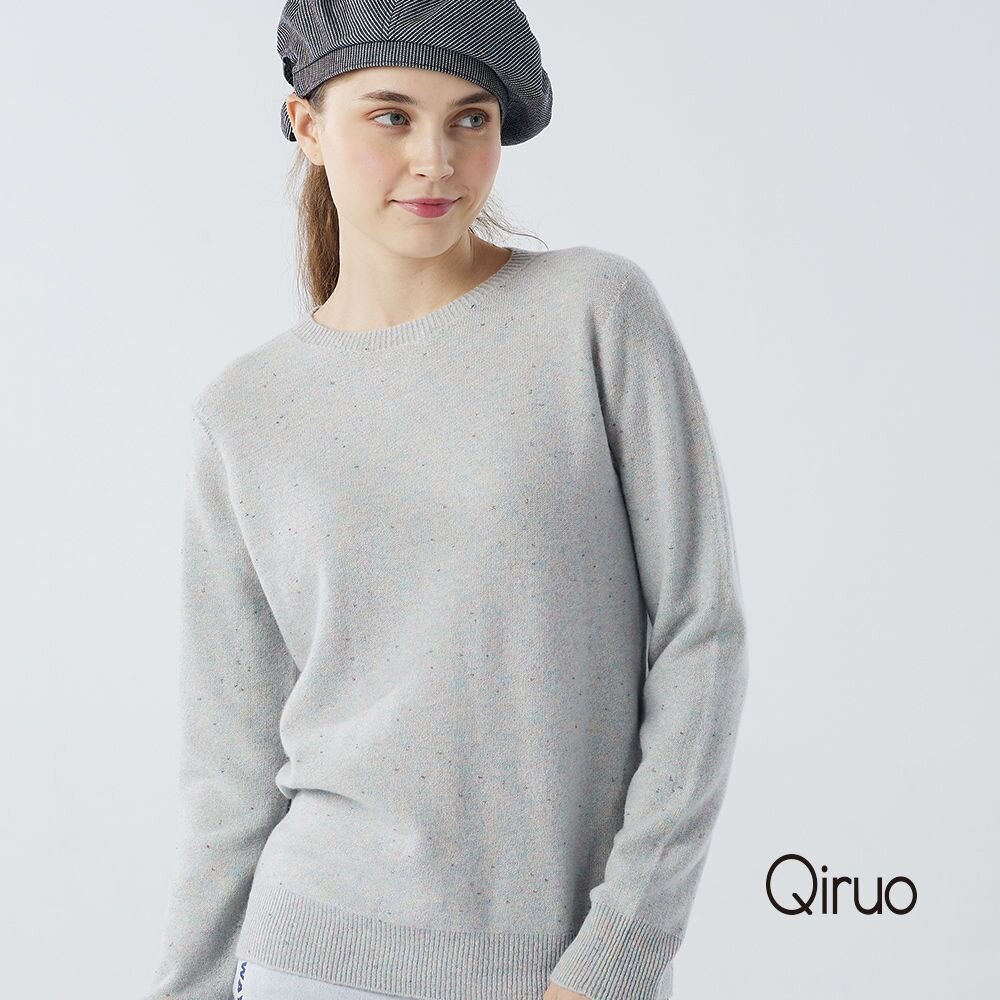 秋冬專櫃毛衣圓領長袖上衣6168A-20灰色百搭 封面照片