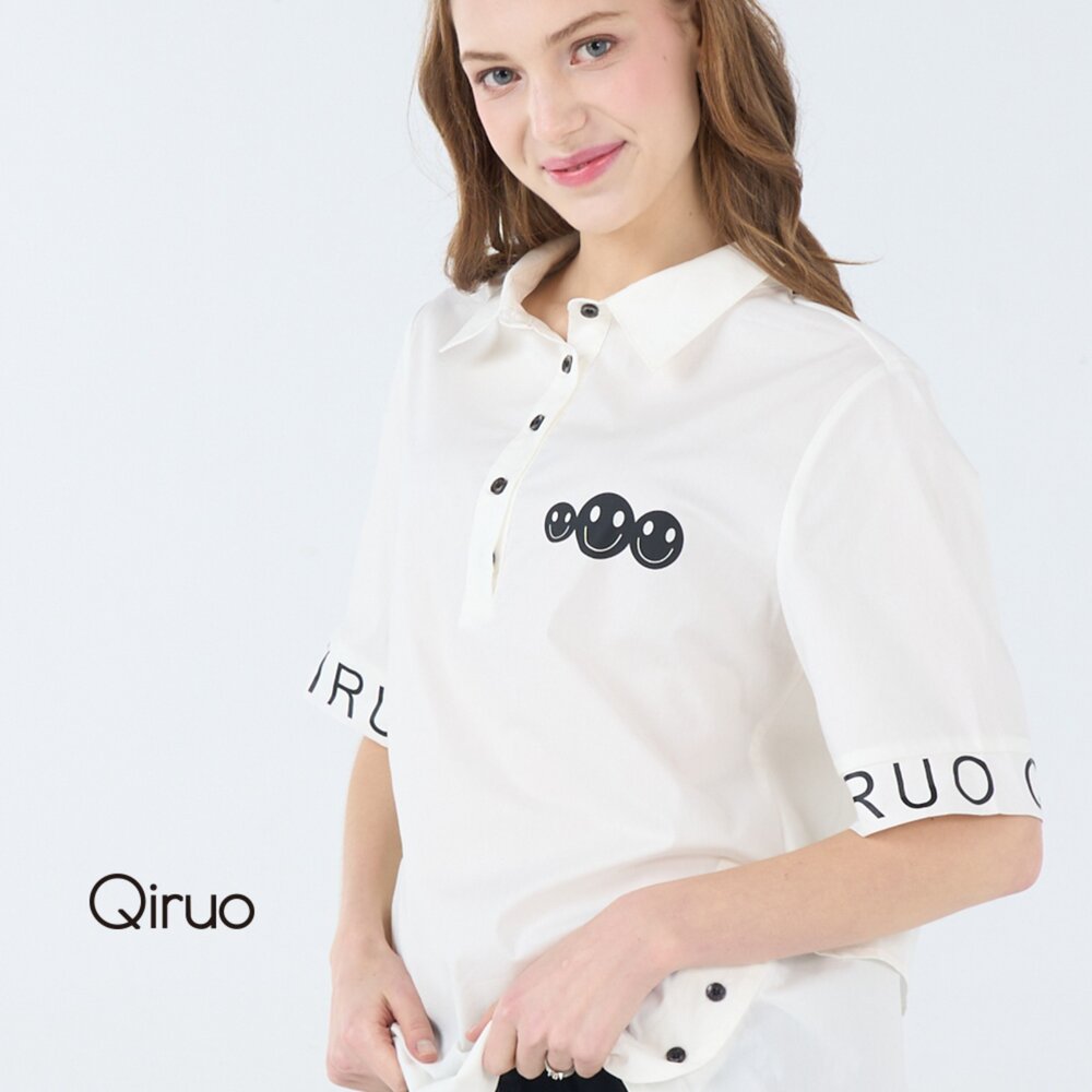 32363003A01-專櫃白色短袖造型襯衫3003A 前短後長設計