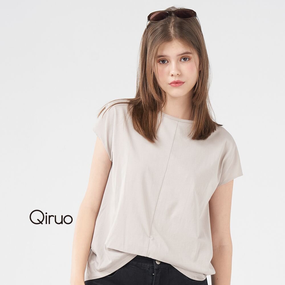 32382030A45-春夏專櫃卡色短袖上衣2030A-45 百搭實穿款