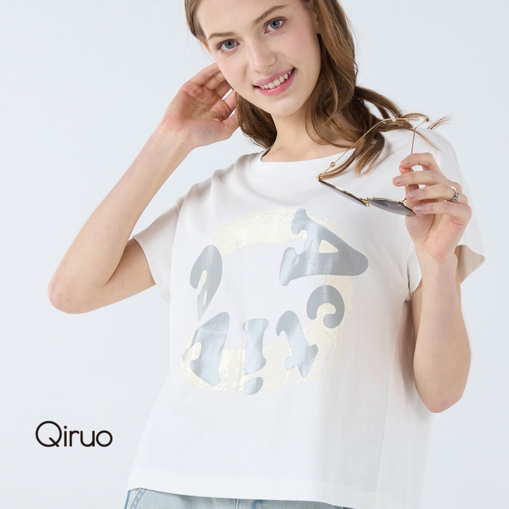 32387036A01-春夏專櫃白色上衣7036A 短袖圓領造型