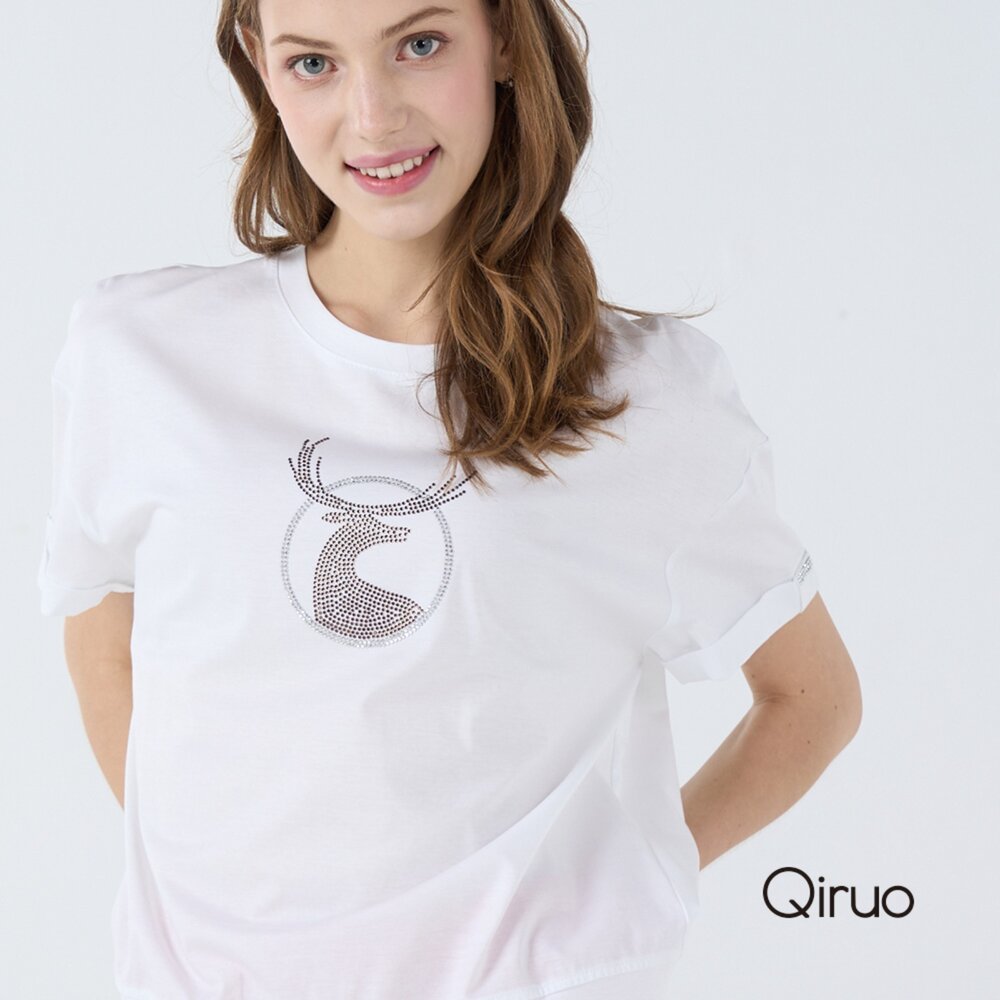 32387064A01-春夏專櫃白色上衣7064A 短袖圓領造型