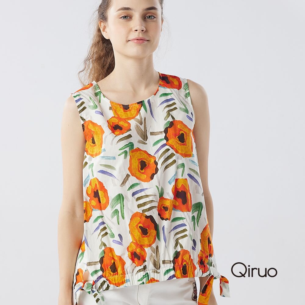 春夏專櫃橘花背心上衣8002D綁蝴蝶結 封面照片