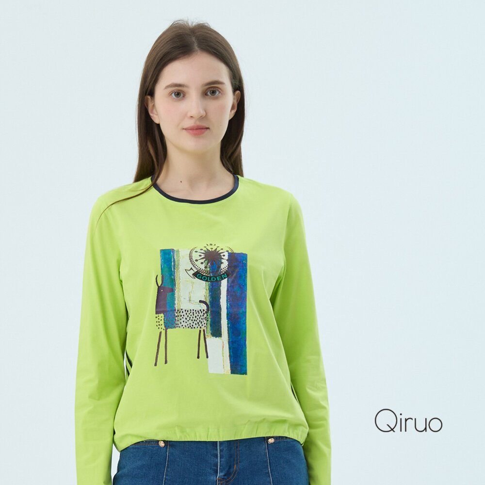 秋冬專櫃長袖綠色上衣 4024A 休閒上衣 封面照片