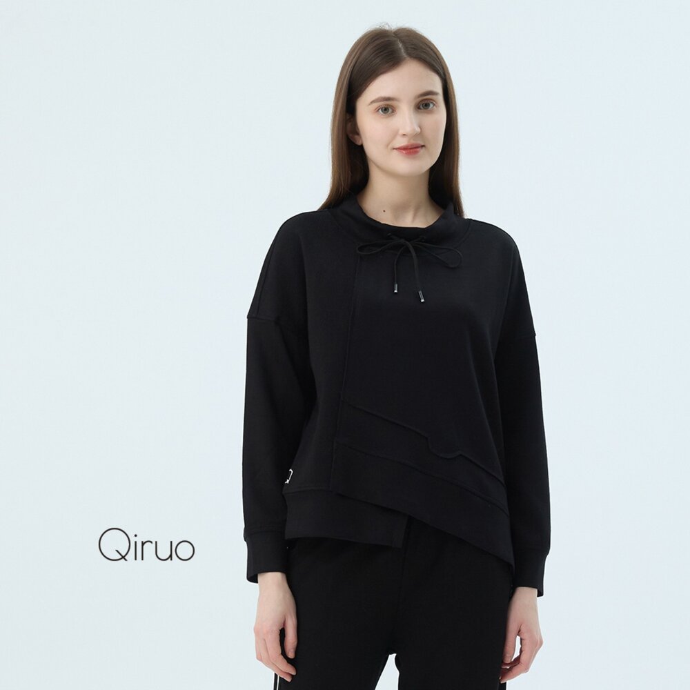 42364027A02-秋冬專櫃長袖黑色上衣 4027A 休閒上衣