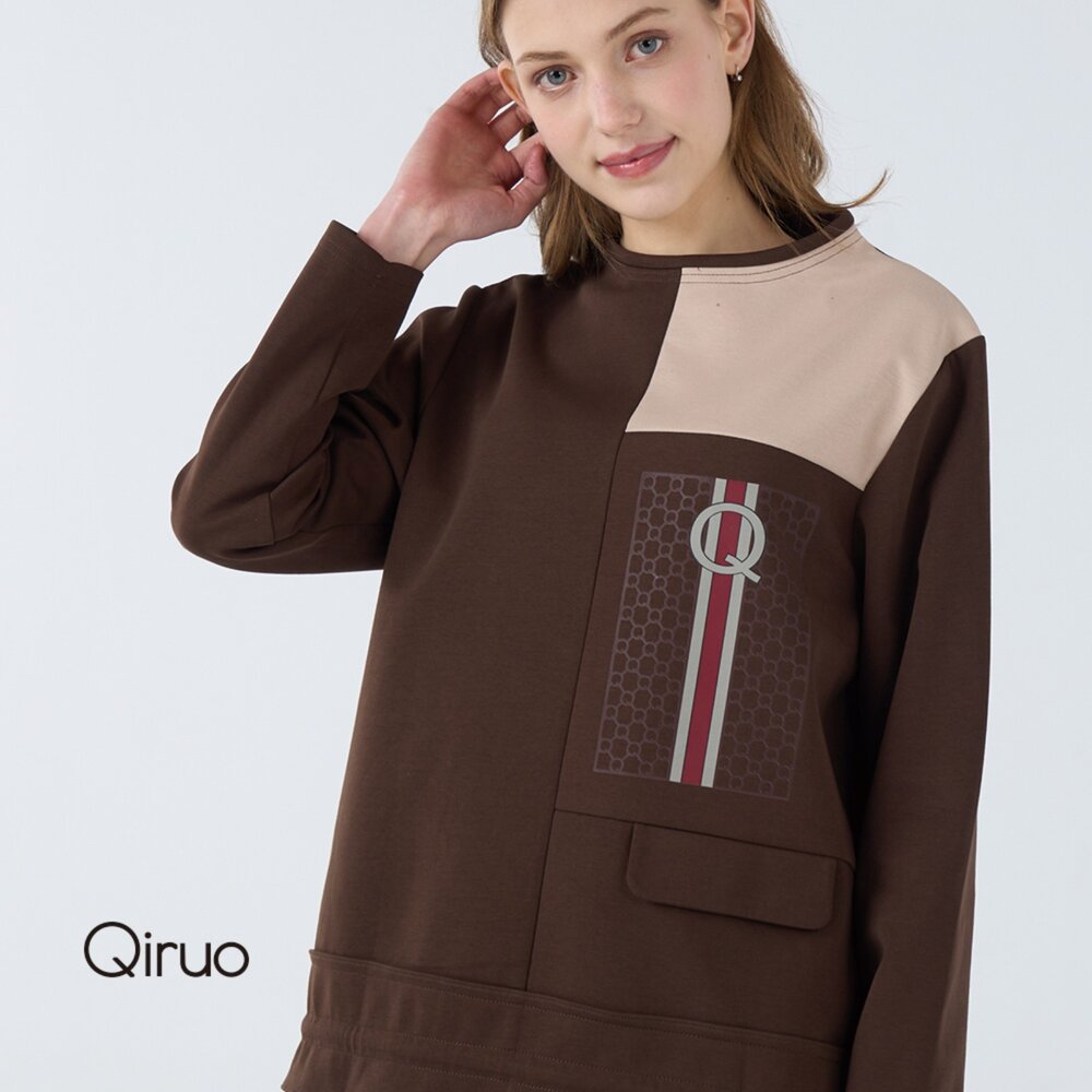 秋冬專櫃長袖咖啡色造型上衣 6039A 休閒上衣 封面照片