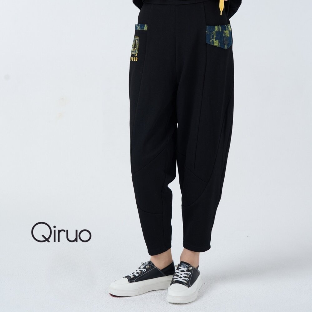 42386042C02-秋冬專櫃黑色老爺褲6024C 九分長褲