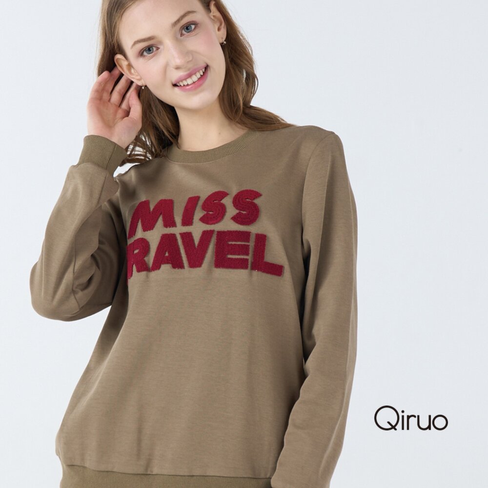 42386046A80-秋冬專櫃長袖咖啡造型上衣 6046A 休閒上衣