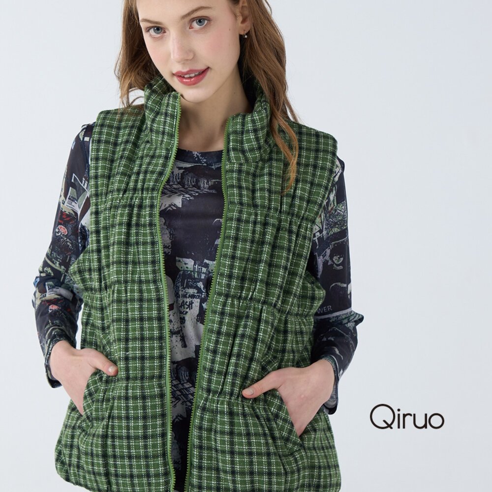 42386047D70-秋冬專品黑色背心6047D 休閒立領背心