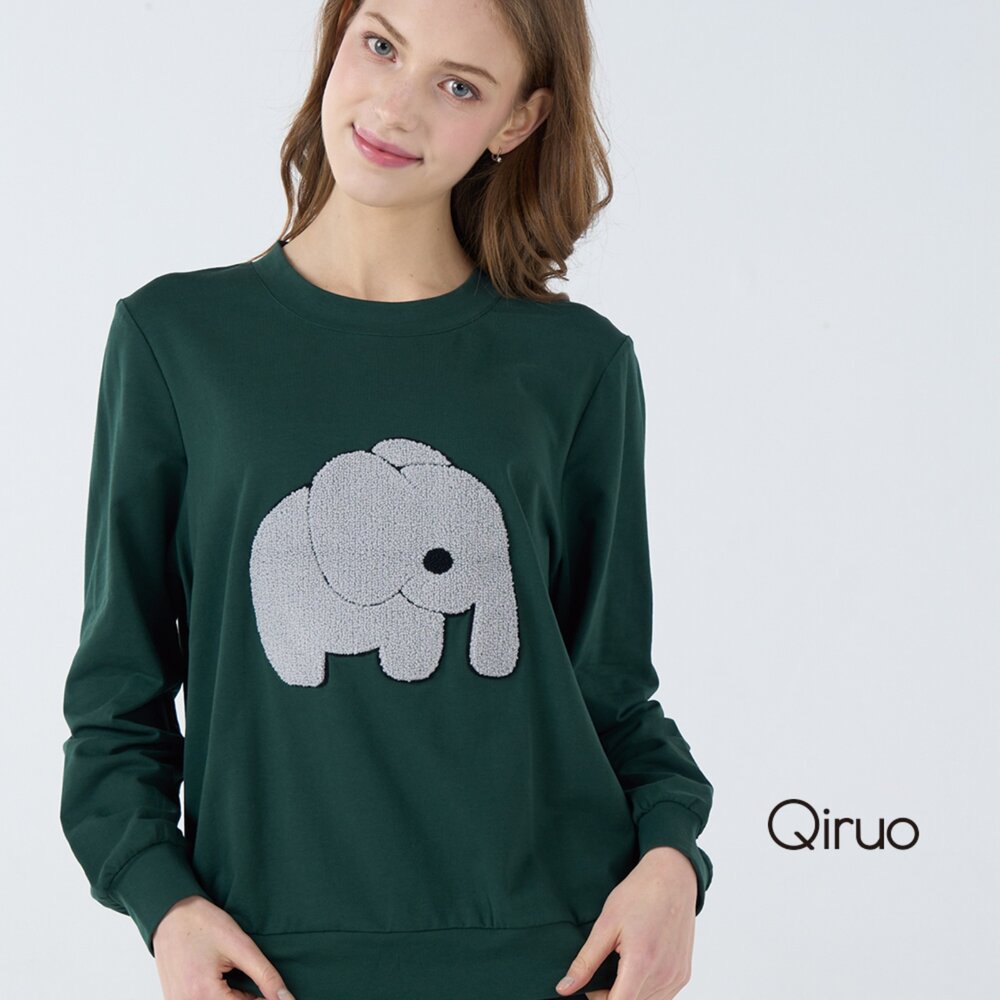 42386227A70-秋冬專櫃長袖綠色造型上衣 6227A 休閒上衣