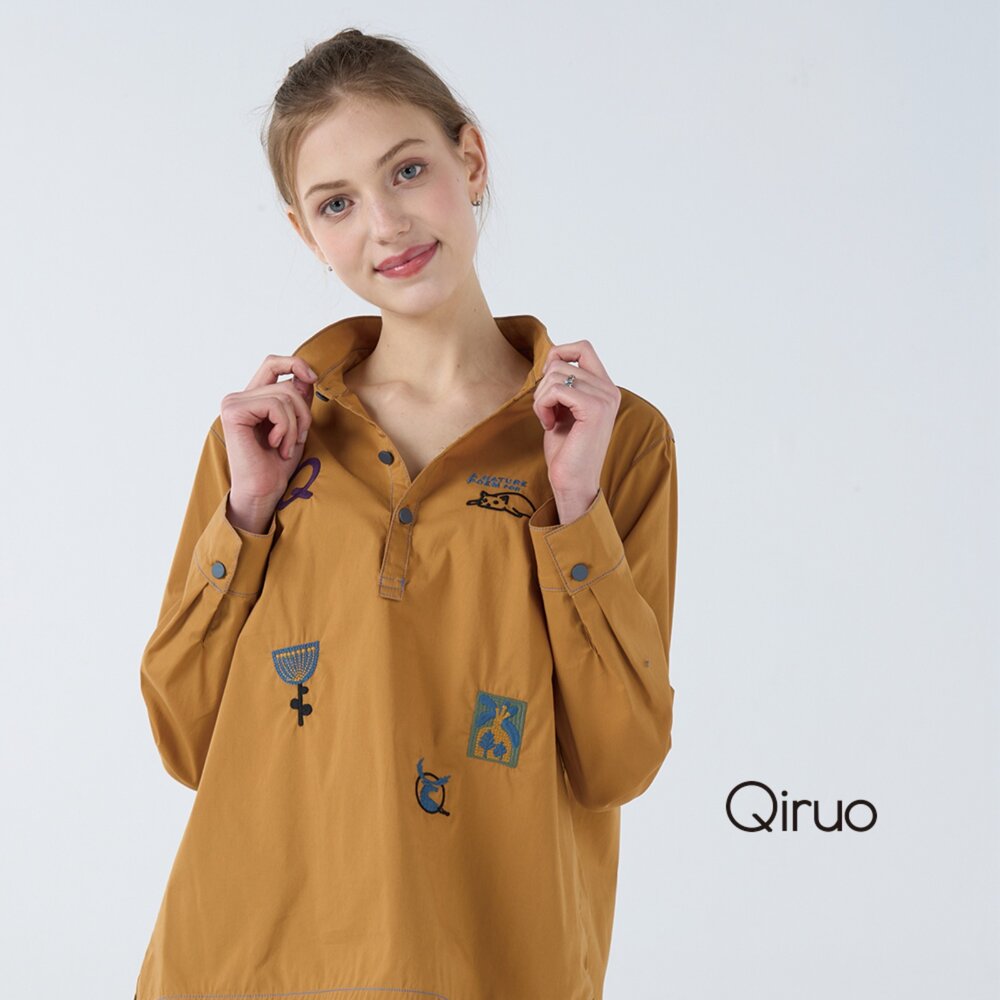 42386246A33-秋冬專櫃長袖造型土黃襯衫6246A 休閒襯衫