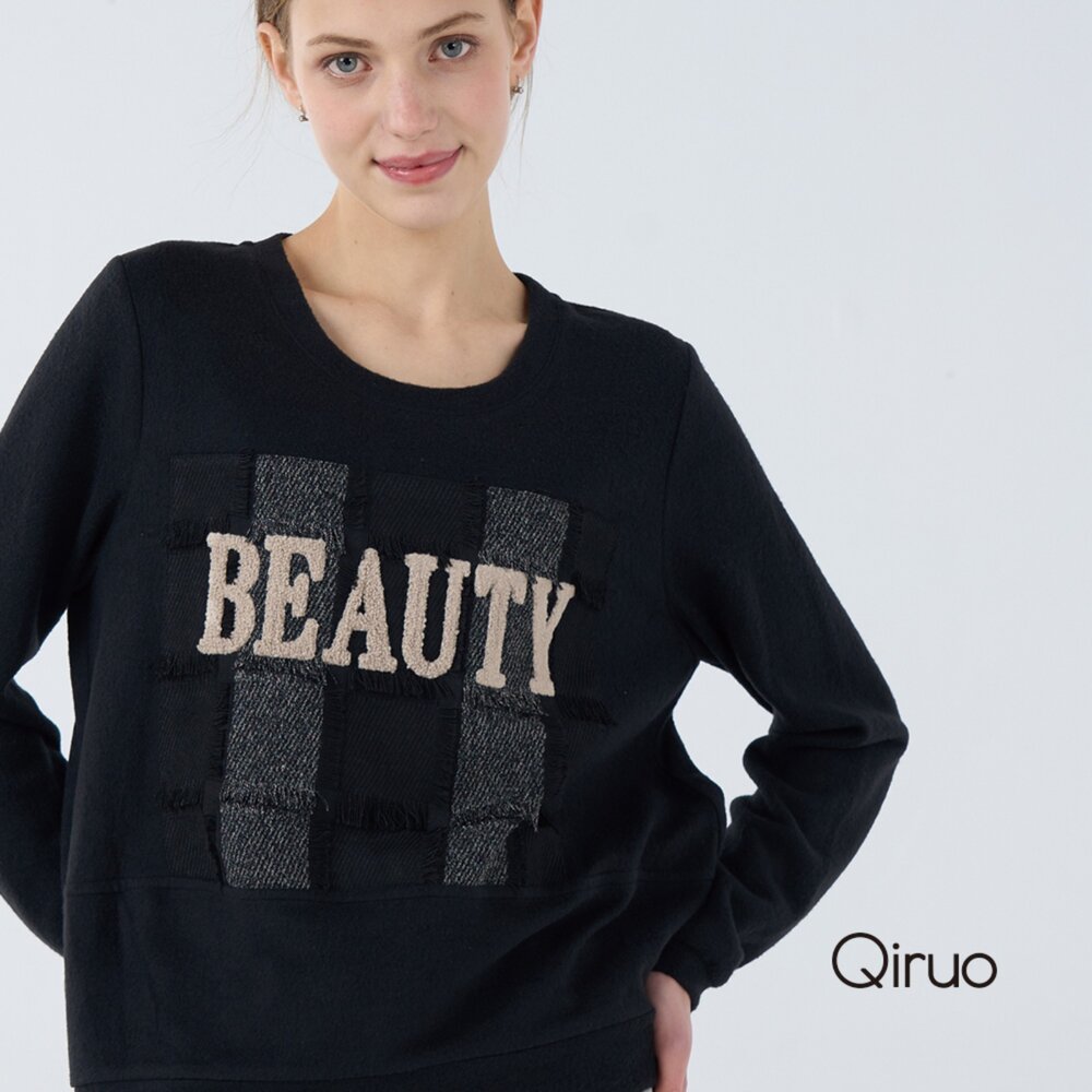 42386248A02-秋冬專櫃長袖黑色上衣 6248A 休閒上衣