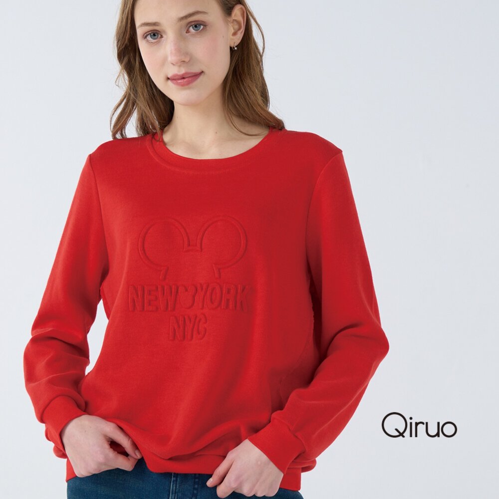 42386249A10-秋冬專櫃長袖紅色上衣 6249A 休閒上衣