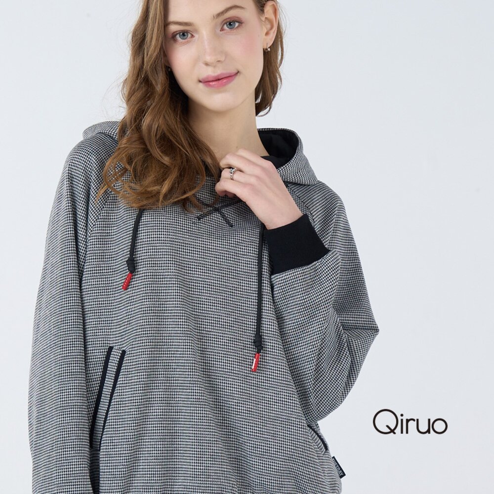 42386259A20-秋冬專櫃長袖灰黑色連帽上衣 6259A 休閒上衣