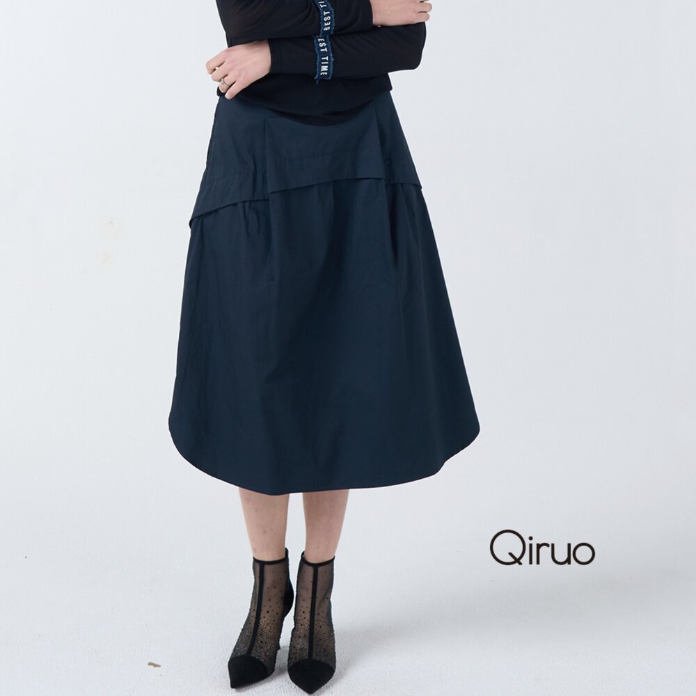 42387075B50-秋冬專櫃中長小A裙7075B 時髦休閒