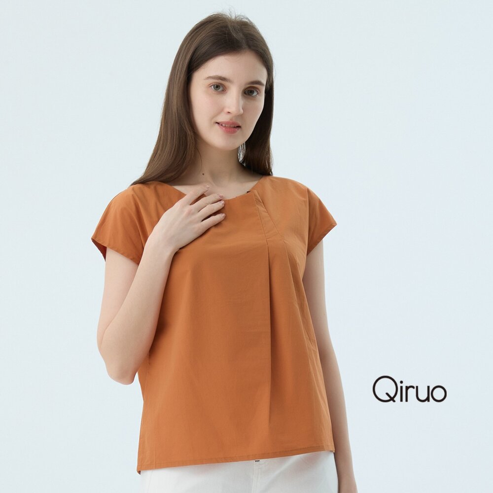 52363096A90-春夏專櫃精品橘色短袖上衣3096A  棉質女裝