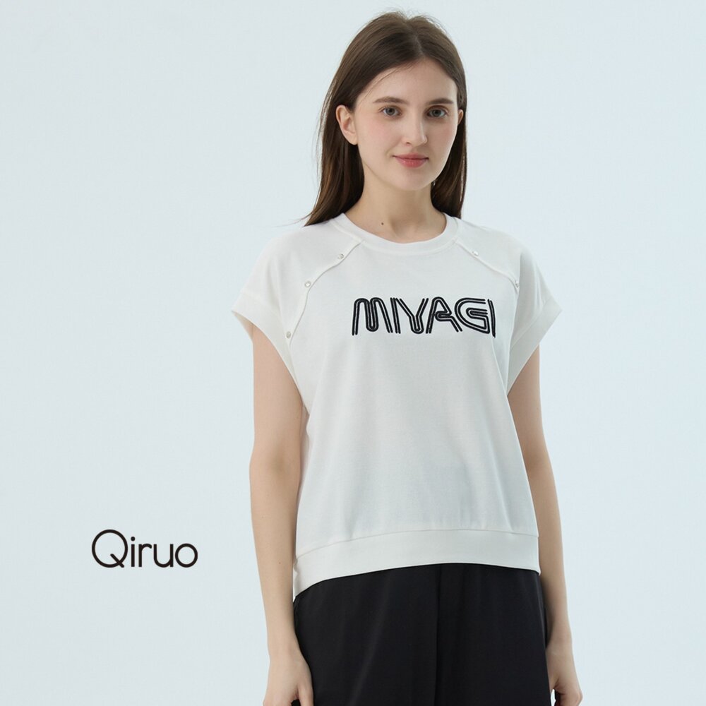 52363241A01-春夏專櫃精品白色短袖上衣3241A  英文女裝