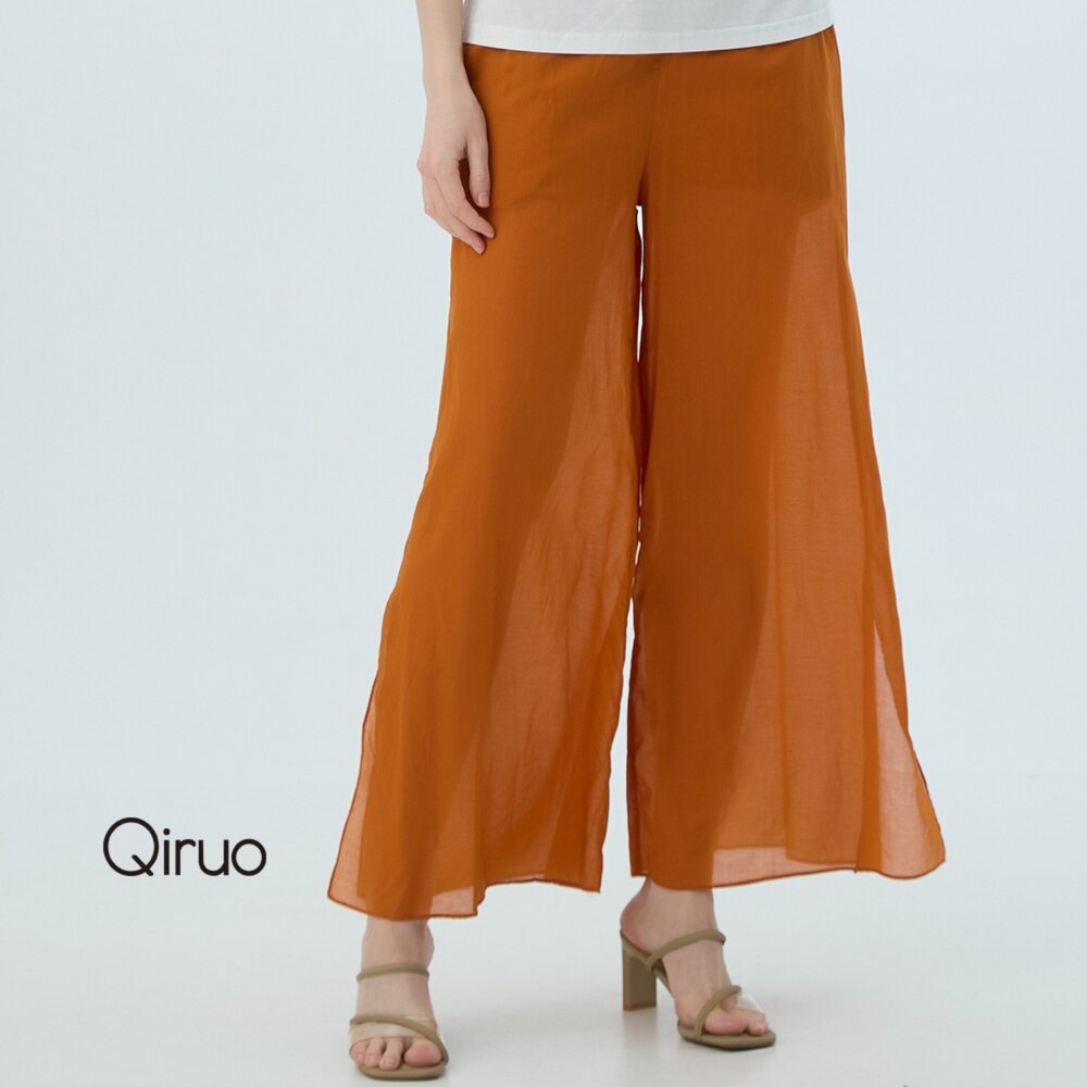 52372489C90-春夏專櫃精品棉紗寬版中長褲2489C  時尚好穿