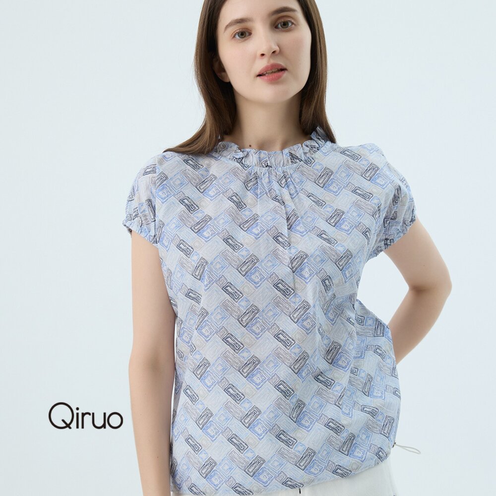 52372517A51-春夏專櫃精品多色短袖上衣2517A  方塊女裝